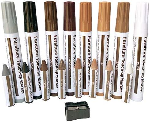 Furniture Repair Wood Repair Markers Touch Up Repair pen-17PC-Markers and Wax Sticks,for Stains,S... | Amazon (US)