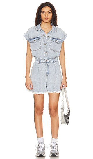 Calliope Romper in Malibu Wash | Revolve Clothing (Global)
