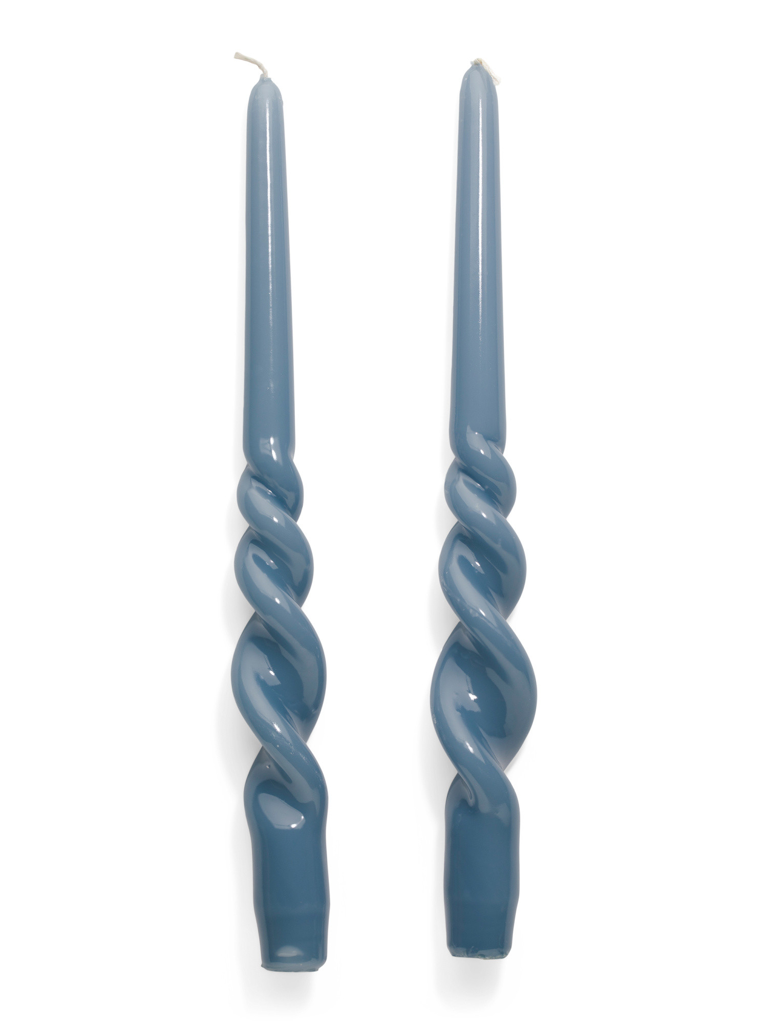 Made In Italy Set Of 2 11in Lacquered Tall Twisted Taper Candles | TJ Maxx