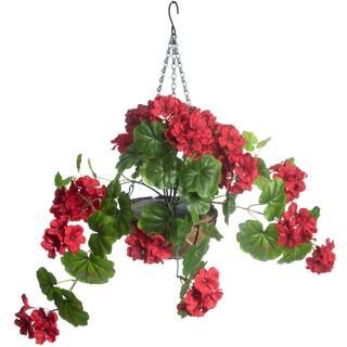 2ft. Red Geranium Hanging Basket by Ashland® | Michaels Stores