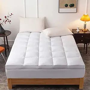 Mattress Topper Queen Size - Extra Thick Mattress Pad Cover - Pillow Top Deep Pocket with Breatha... | Amazon (US)