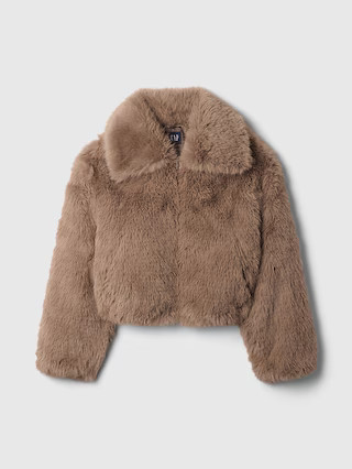 Cropped Faux Fur Jacket | Gap (US)