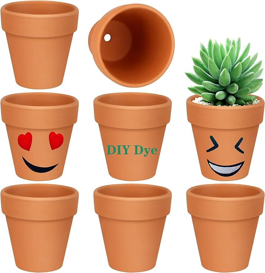 FowaBay 8 Pack of 3 Inch Terracotta Pots, Small Terracotta Pots for Plants/Succulent/Cactus, Mini... | Amazon (US)