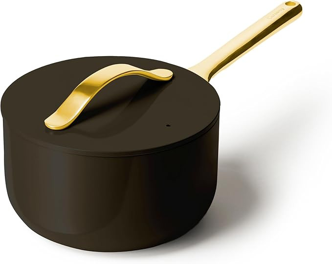 Caraway Nonstick Ceramic Sauce Pan with Lid (3 qt) - Non Toxic, PTFE & PFOA Free - Oven Safe & Co... | Amazon (US)