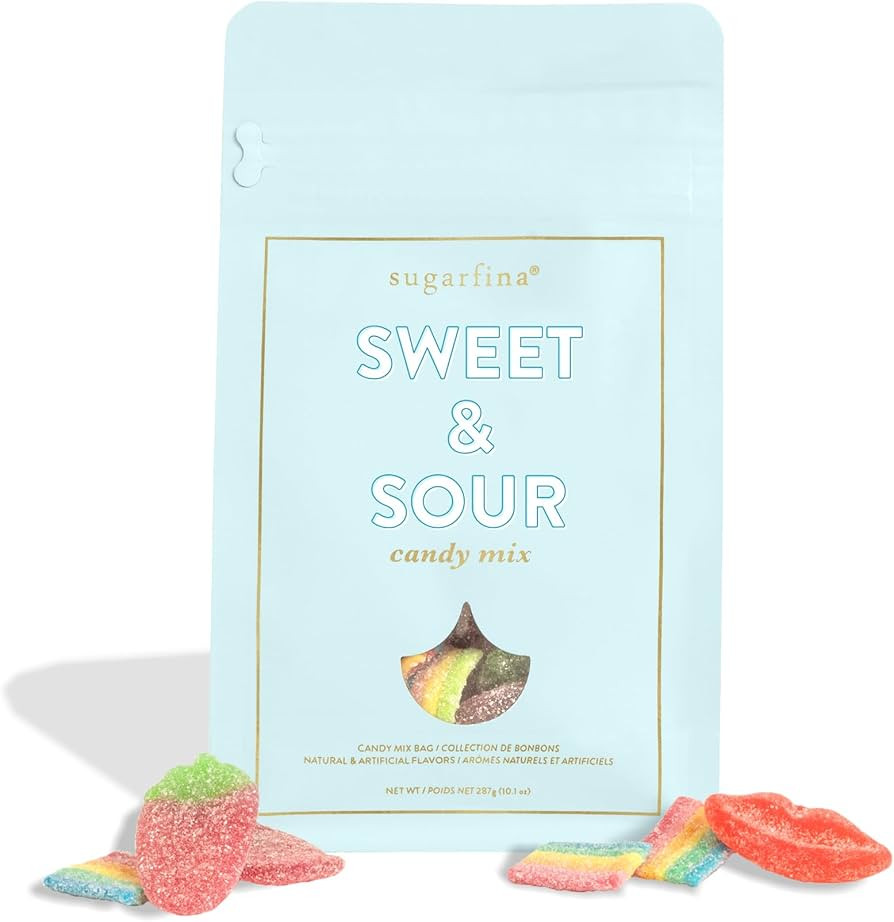 Sugarfina Sweet & Sour Candy Mix Bag | Gummies | Sugar Lips, Sour Strawberries, Sour Rainbows | Amazon (US)