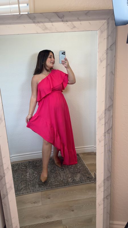 Amazon asymmetrical wedding guest dress!! 

I am only 5’0” and it was just slightly long but I easily could have worn higher heels!!

26 weeks pregnant here and wearing a size small!

Wedding guest dress, summer wedding, amazon fashion, summer dress, ruffle dress, petite friendly fashion

#LTKStyleTip #LTKFindsUnder50 #LTKParties