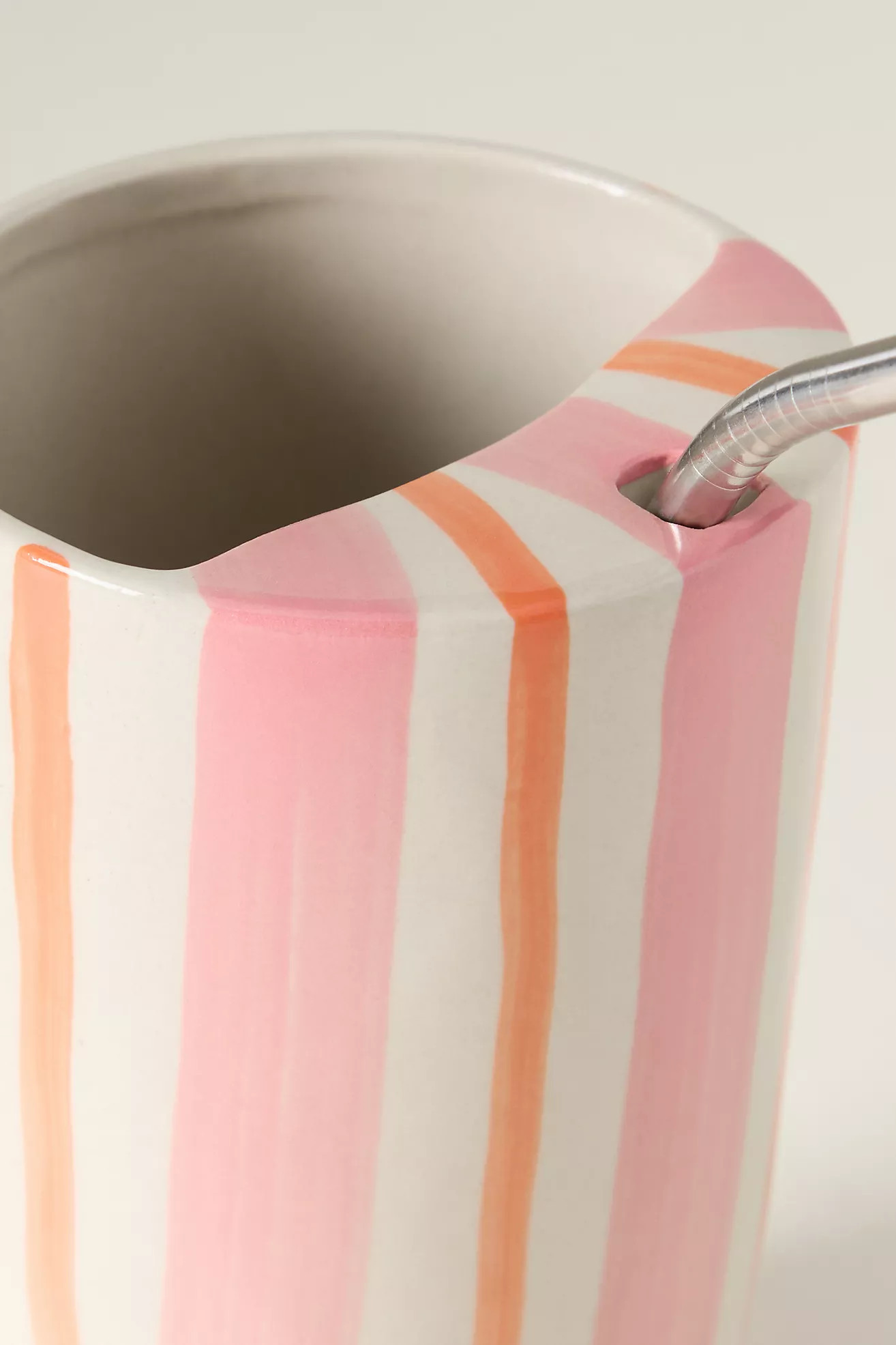 Daily Stripe Stoneware Demi Lid Sipper | Anthropologie (US)