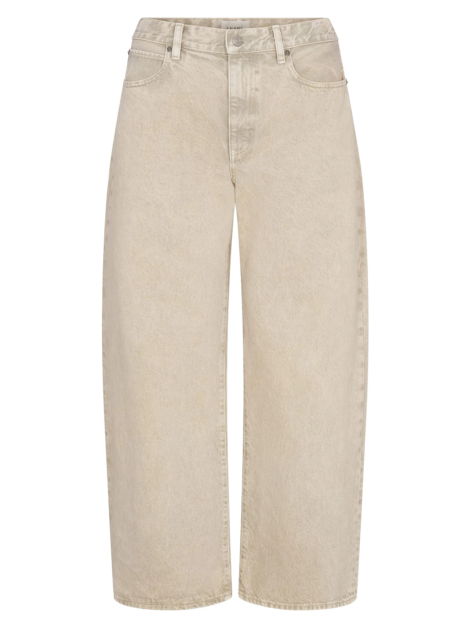 FRAME The Bow Barrel-Leg Jeans | Saks Fifth Avenue | Saks Fifth Avenue