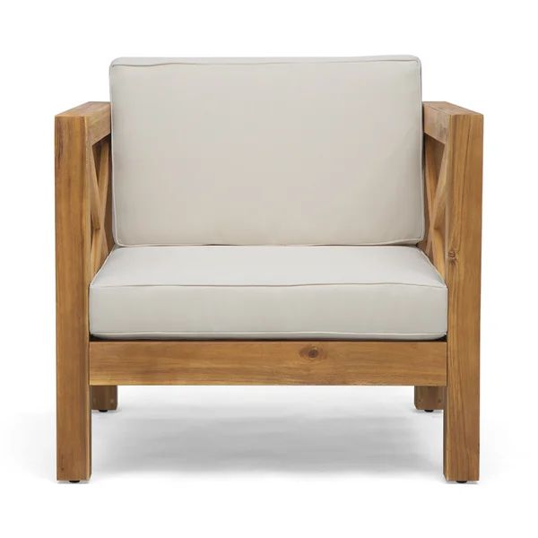 Teak Patio Chair with Cushions | Wayfair North America