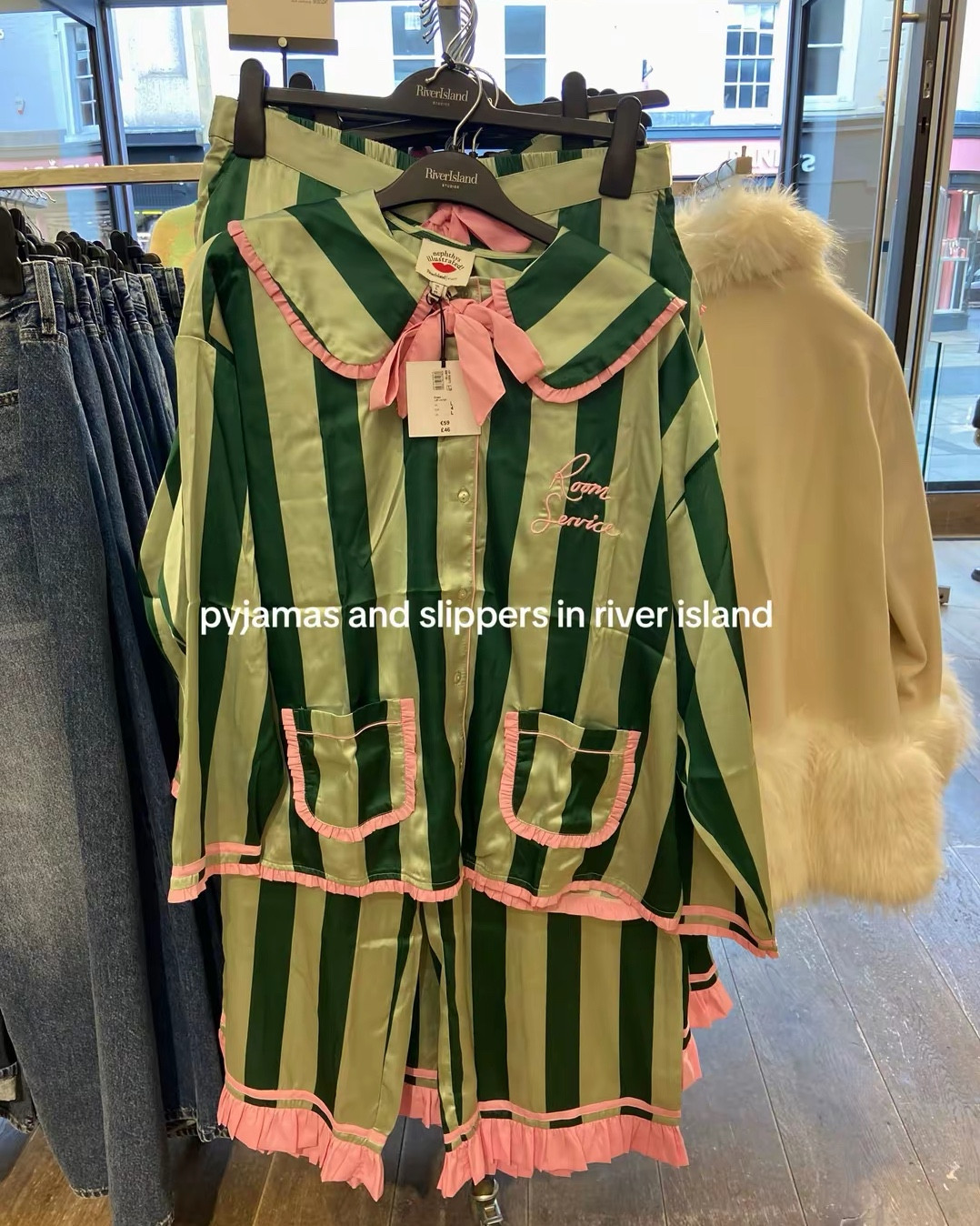 Pyjamas and slippers in river island ✨🪩🎄🎅🏼 @River Island UK #riverisland #riverislandhaul #pyjamas #slippers #christmaspyjamas 

#LTKuk #LTKstyletip #LTKfestive