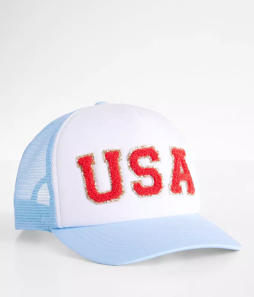 David & Young USA Glitter Trucker Hat | Buckle