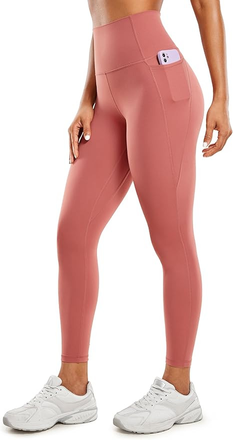 CRZ YOGA Womens Butterluxe Workout Leggings 25 Inches - High Waisted Gym Yoga Pants with Pockets ... | Amazon (US)