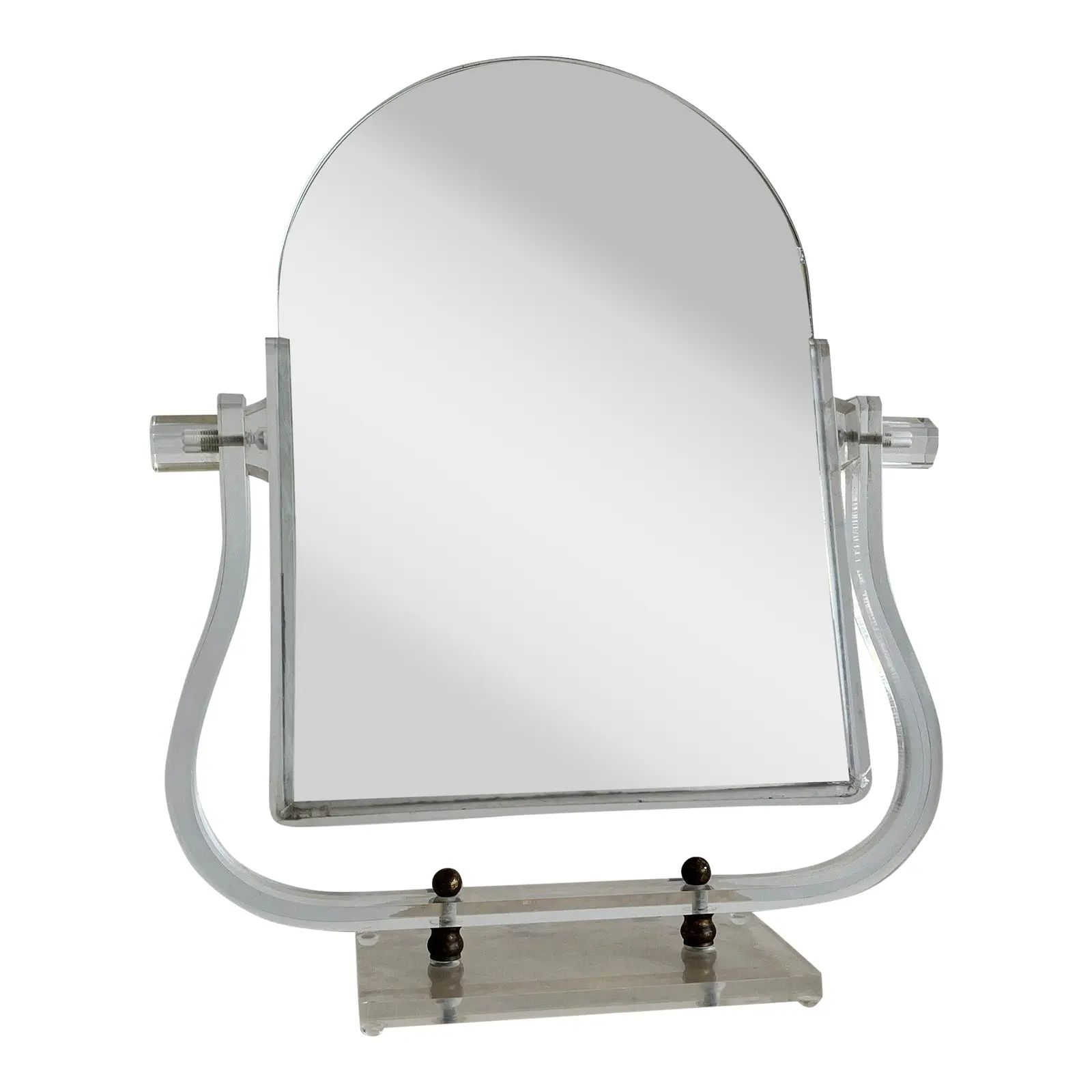 Vintage Molded Lucite Arched Tabletop Vanity Mirror, Circa 1960s | Chairish