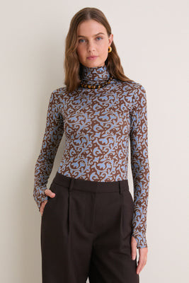 Autumn Vine Blue Viento Turtleneck | Tuckernuck (US)