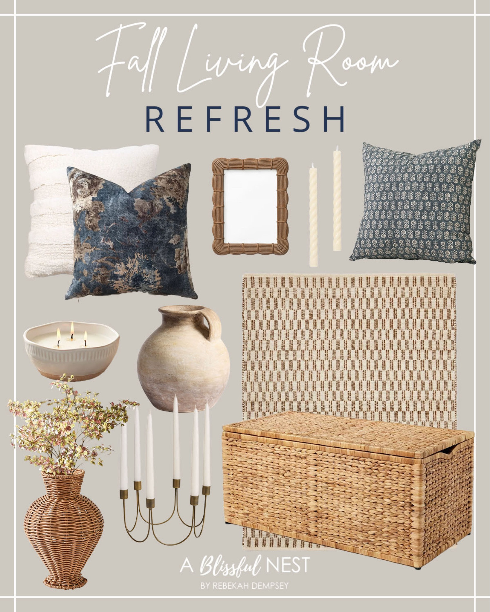 The perfect pieces for a fall living room refresh!

#falldecor

Fall home decor. Navy tan neutral fall home decor. Fall throw pillow. Target fall home decor. Amazon fall home decor. Affordable fall home decor. Walmart fall home decor. Walmart rattan vase. Navy fall throw pillow  

#LTKSeasonal #LTKHome #LTKFindsUnder100