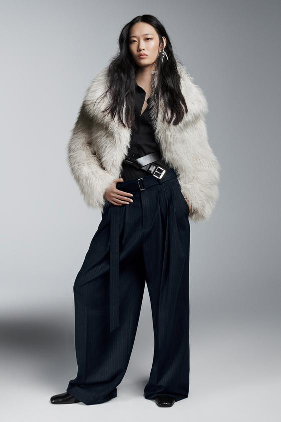 ZW COLLECTION SHORT FAUX FUR COAT | Zara US
