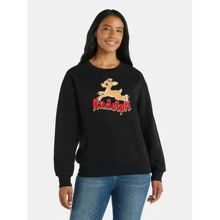 Rudolph The Red Nosed Reindeer Women’s Christmas Graphic Sweatshirt Sizes XXS-XXL | Walmart (US)