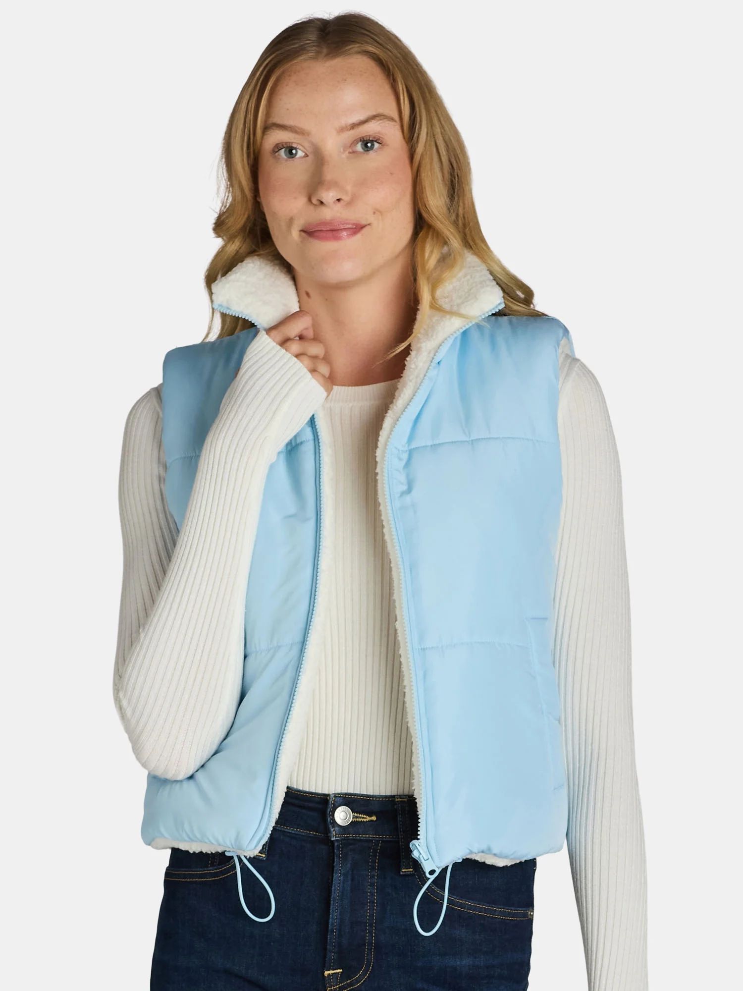 No Boundaries Reversible Vest, Women's | Walmart (US)