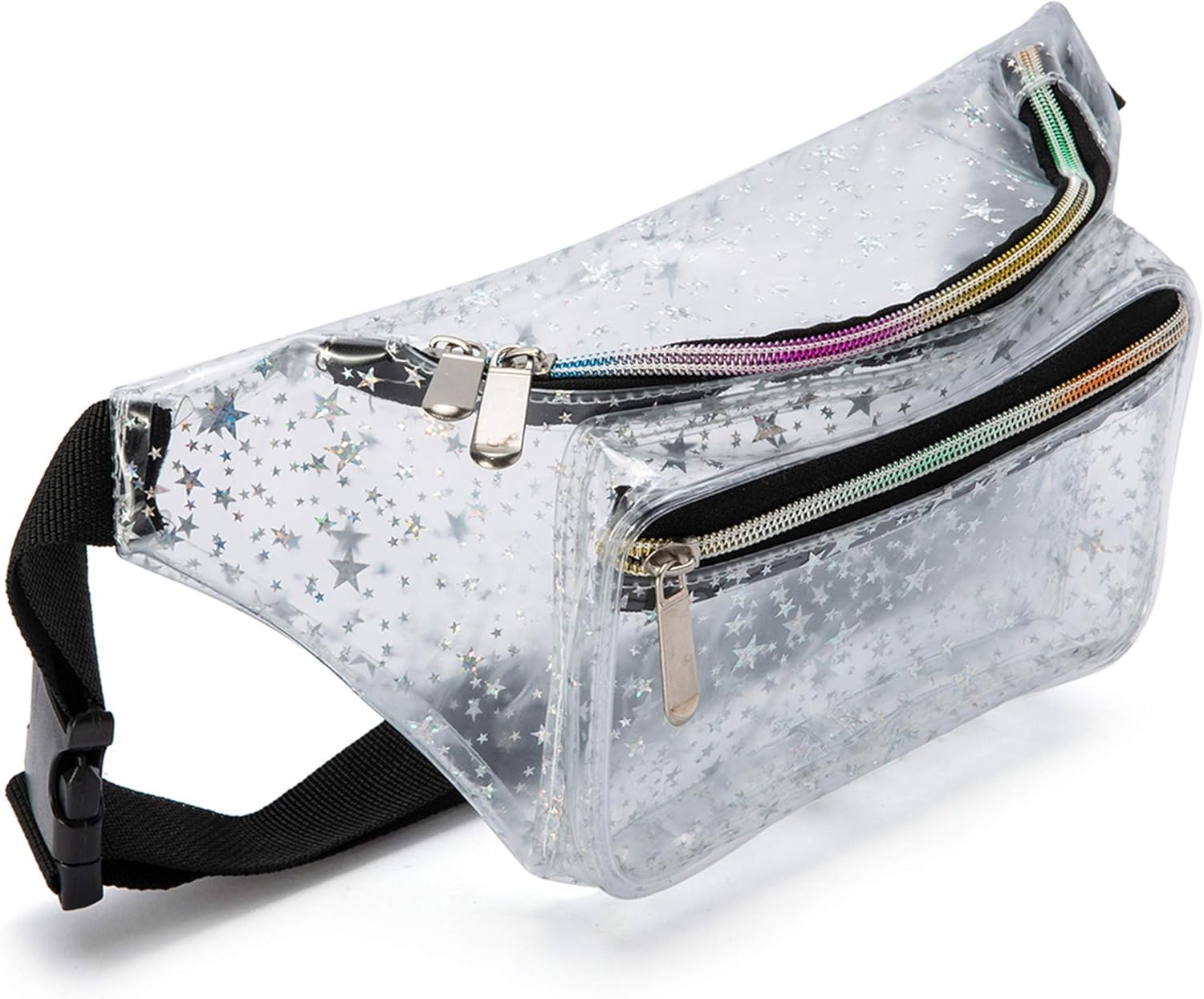 Holographic Neon Gold Transparent Star Diamonds Snowflakes Lip Prints Purple Gravel Multicolor Fanny | Amazon (US)