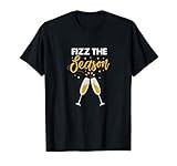 Fizz The Season Champagne Wine Holiday Party T-Shirt | Amazon (US)