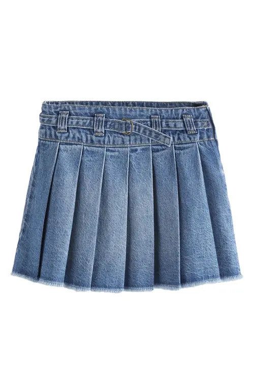 NEXT Kids' Pleated Denim Skirt in Blue at Nordstrom, Size 6Y | Nordstrom