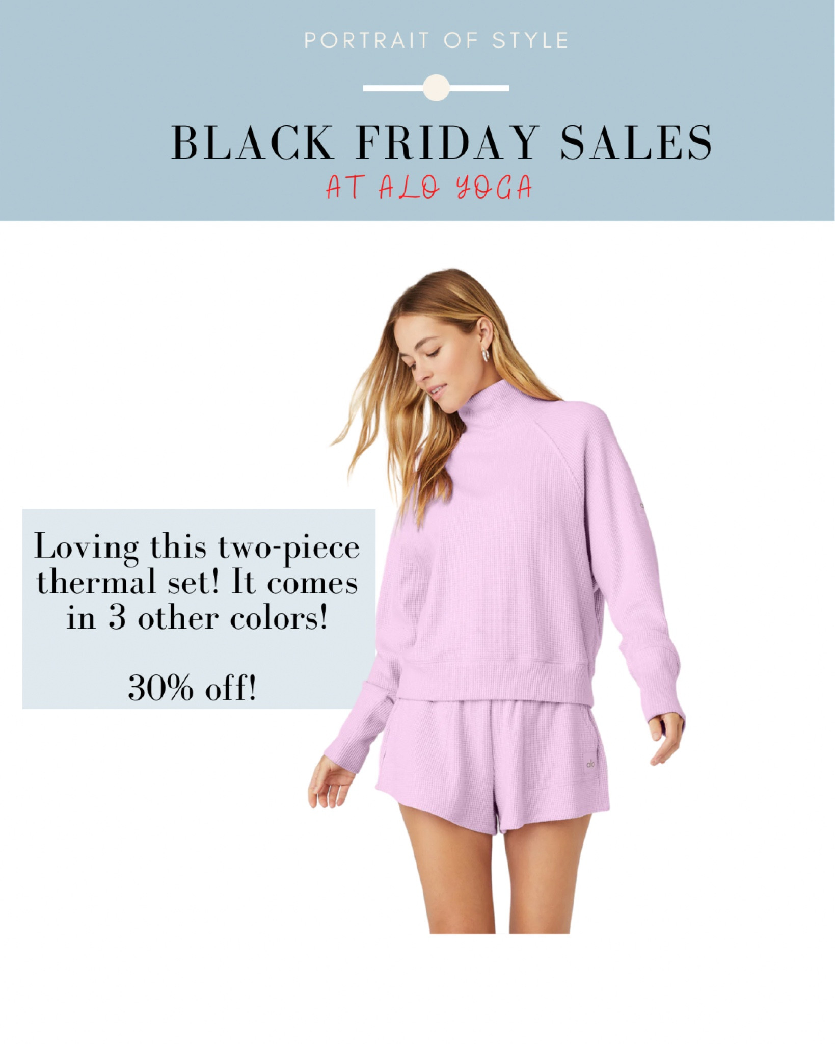A great set for gifting or for yourself! A thermal, waffle material that comes in 3 other colors! 

#aloyoga #blackfriday #aloyogablackfriday #yoga #workout #loungewear #pjs 

#LTKCyberweek #LTKHoliday #LTKSeasonal