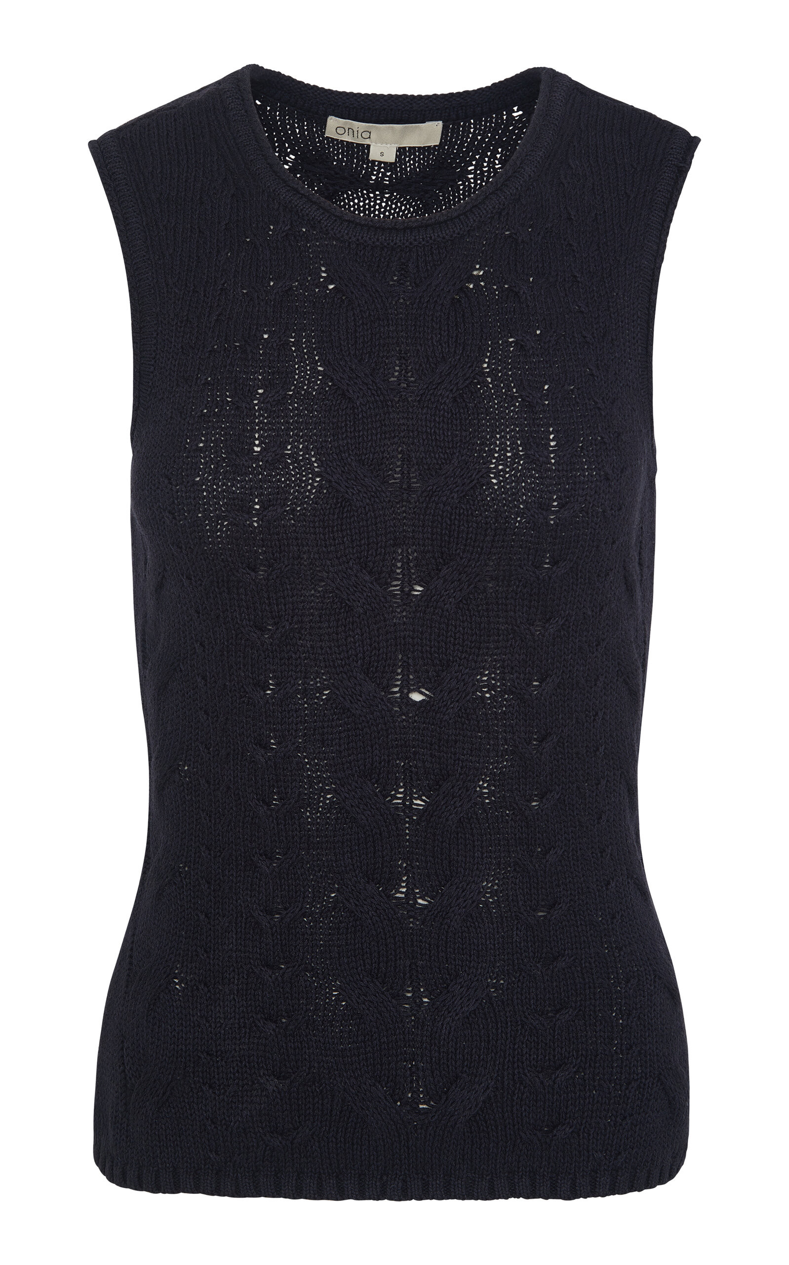 Linen Cable-Knit Linen Top | Moda Operandi (Global)