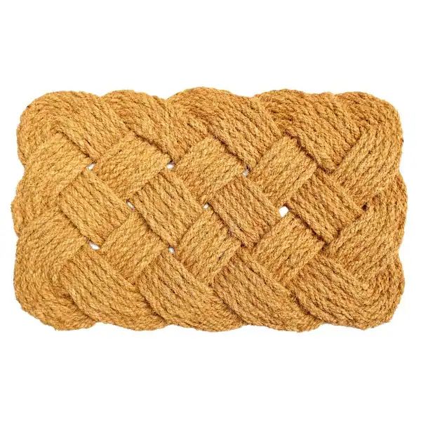 RugSmith Natural Handcrafted Handknotted Coir Doormat, 18" x 30" - 18" x 30" | Bed Bath & Beyond