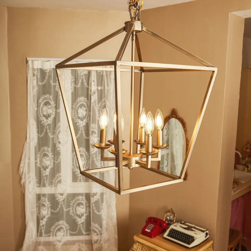 Adylin 6 - Light Lantern Geometric Chandelier | Wayfair North America