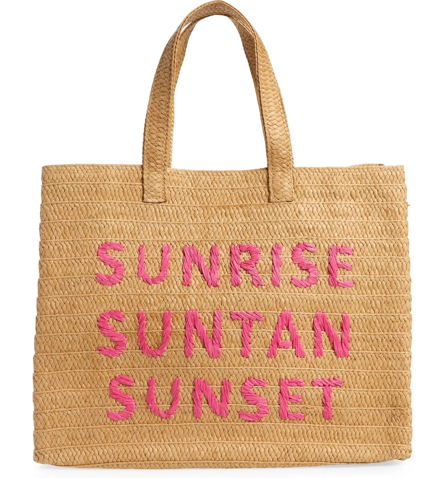 btb Los Angeles Sunrise, Suntan, Sunset Raffia Tote | Nordstrom | Nordstrom