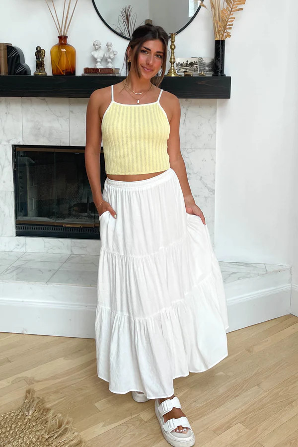 Willa Skirt in White | Grey Bandit