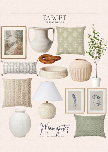 Target new spring home decor! 

Magnolia, studio McGee, pillows, living room, bedroom, wall art, artwork, lamp, bowl, ceramic vase, tree 