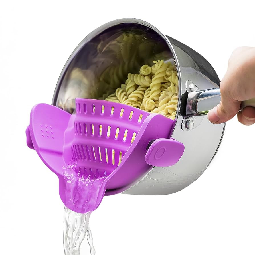 Kitchen Gizmo Snap N Strain Pot and Pasta Strainer - Strainers and Colanders - Adjustable Silicon... | Amazon (US)