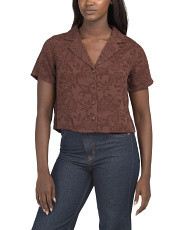 Linin Blend Camp Shirt Womens  | Marshalls