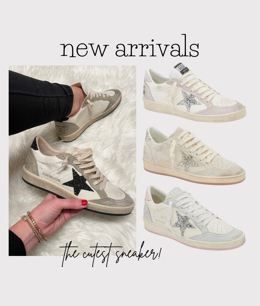 New arrivals for golden goose sneakers in the prettiest pastel spring colors. Super comfy, fit is tts. I wear a size 7/EU 37.

#LTKPetite #LTKStyleTip #LTKShoeCrush