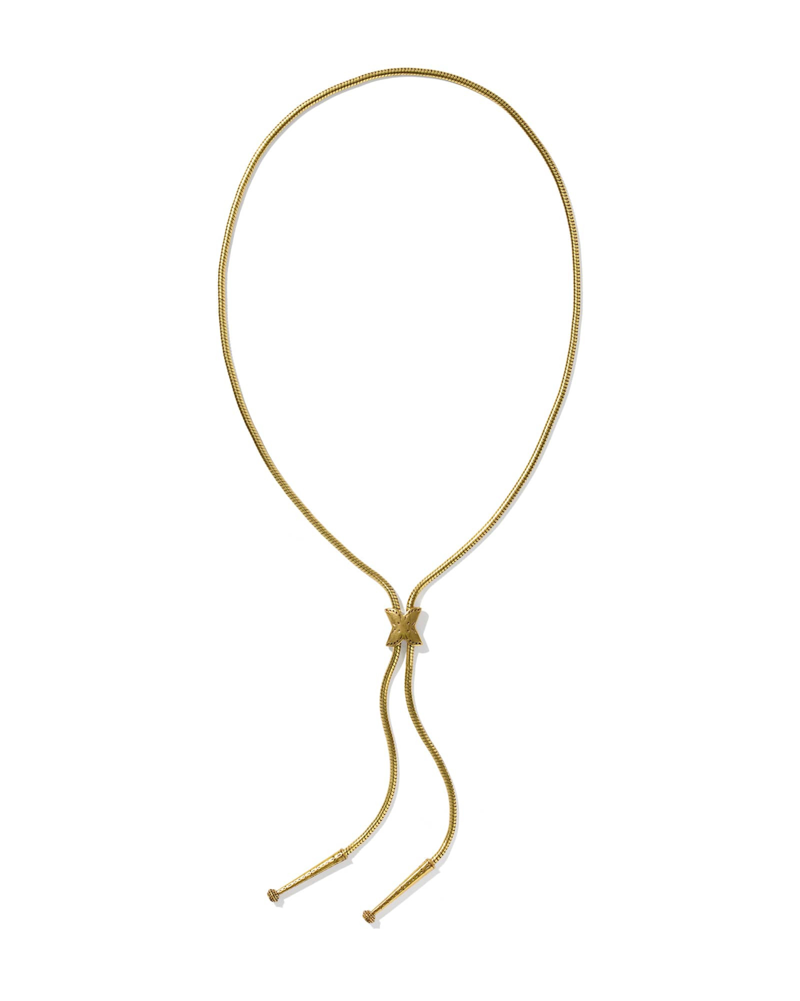 Kendra Scott Keziah Etch Vintage Gold Bolo Necklace | Metal | Kendra Scott