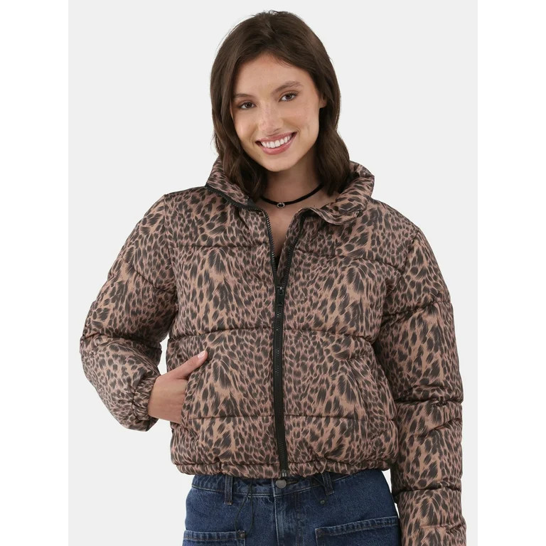 No Boundaries Puffer Jacket, Women's and Women's Plus | Walmart (US)