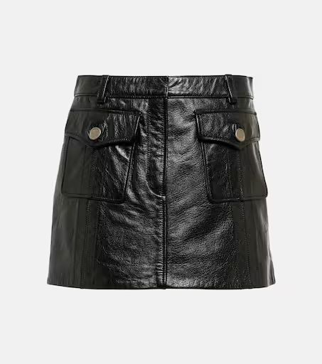 Leather miniskirt | Mytheresa (UK)