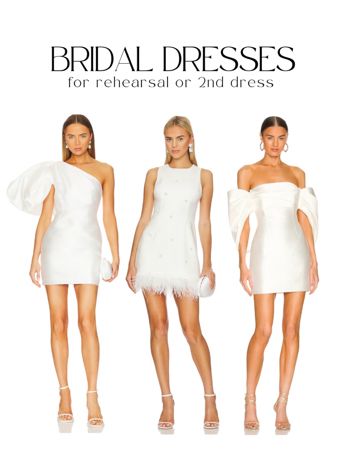 bridal dresses / rehearsal dress / 2nd wedding dress / reception dress / white dress / feather dress 


#LTKFind #LTKwedding