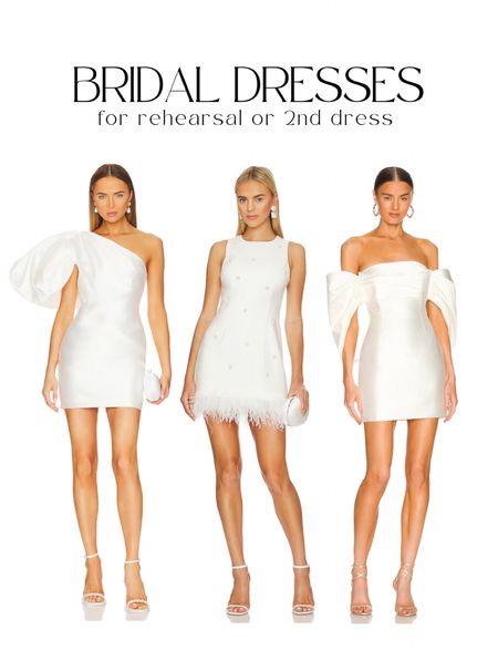 bridal dresses / rehearsal dress / 2nd wedding dress / reception dress / white dress / feather dress 


#LTKFind #LTKwedding