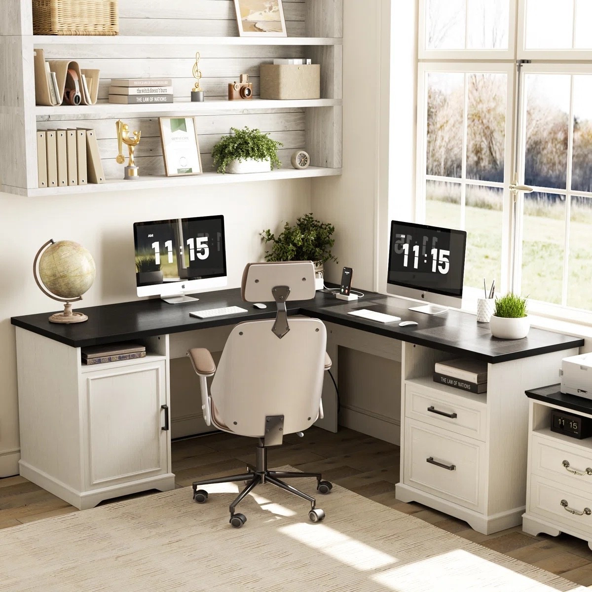 Inspired by Scandinavian modern design, this 60” L-shaped desk emphasizes simplicity, function, and warmth. The wooden drawers introduce natural texture, balancing the clean lines of the structure for a calm, cohesive workspace. ON SALE and under $300.

Keywords:

* L shaped desk
* wooden desk with drawers
* home office desk
* modern desk
* workspace furniture
* corner desk
* study desk
* work from home desk
* minimalist desk
* Scandinavian desk
* office desk with storage
* home office setup ideas

#LTKHome #LTKSaleAlert #LTKSeasonal