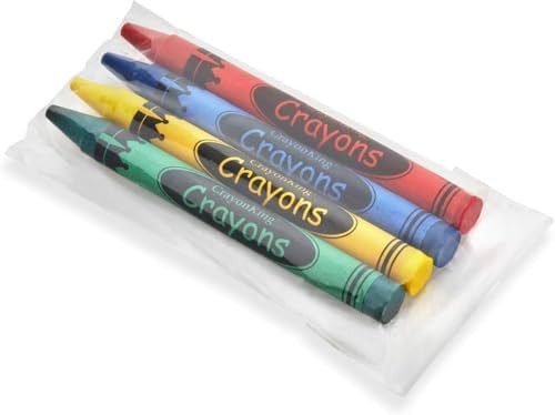 CrayonKing 100 Bulk Crayons, 25 Individually Wrapped 4-Packs | Non-Toxic, Perfect for Restaurants... | Amazon (US)