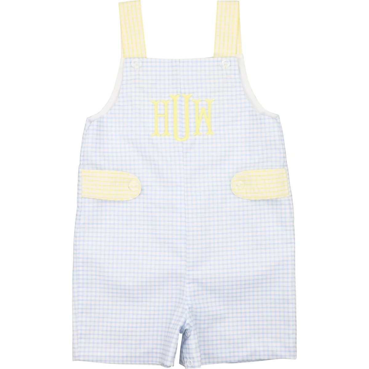 Blue and Yellow Windowpane Jon Jon | Eliza James Kids