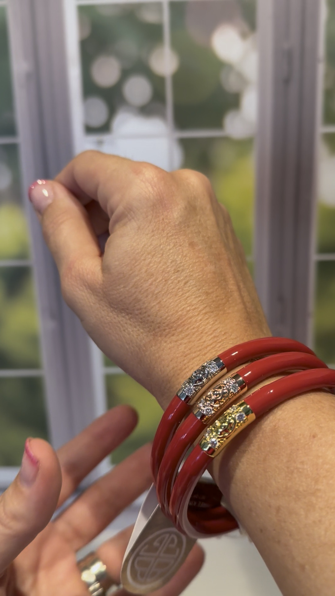 Love the larger BuDhaGirl All Weather Bracelets! This is the Red Three Kings All Weather Bangles! 

#LTKWorkwear #LTKStyleTip #LTKWatchNow