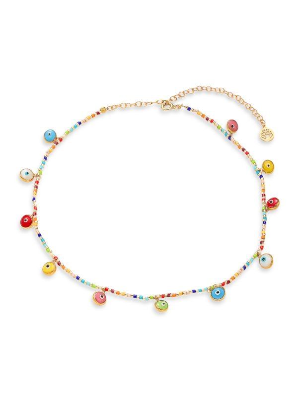 Grand Entrance Lucky Rainbow Eye Gold Vermeil Shaker Necklace | Saks Fifth Avenue OFF 5TH