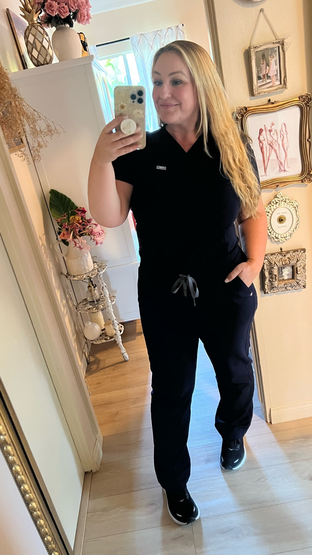 I caved and got some scrubs. I’m really happy with how comfortable they are and how they fit really well without looking frumpy. Wearing size L shirt and and pants  

#LTKMidsize #LTKWorkwear #LTKFindsUnder100