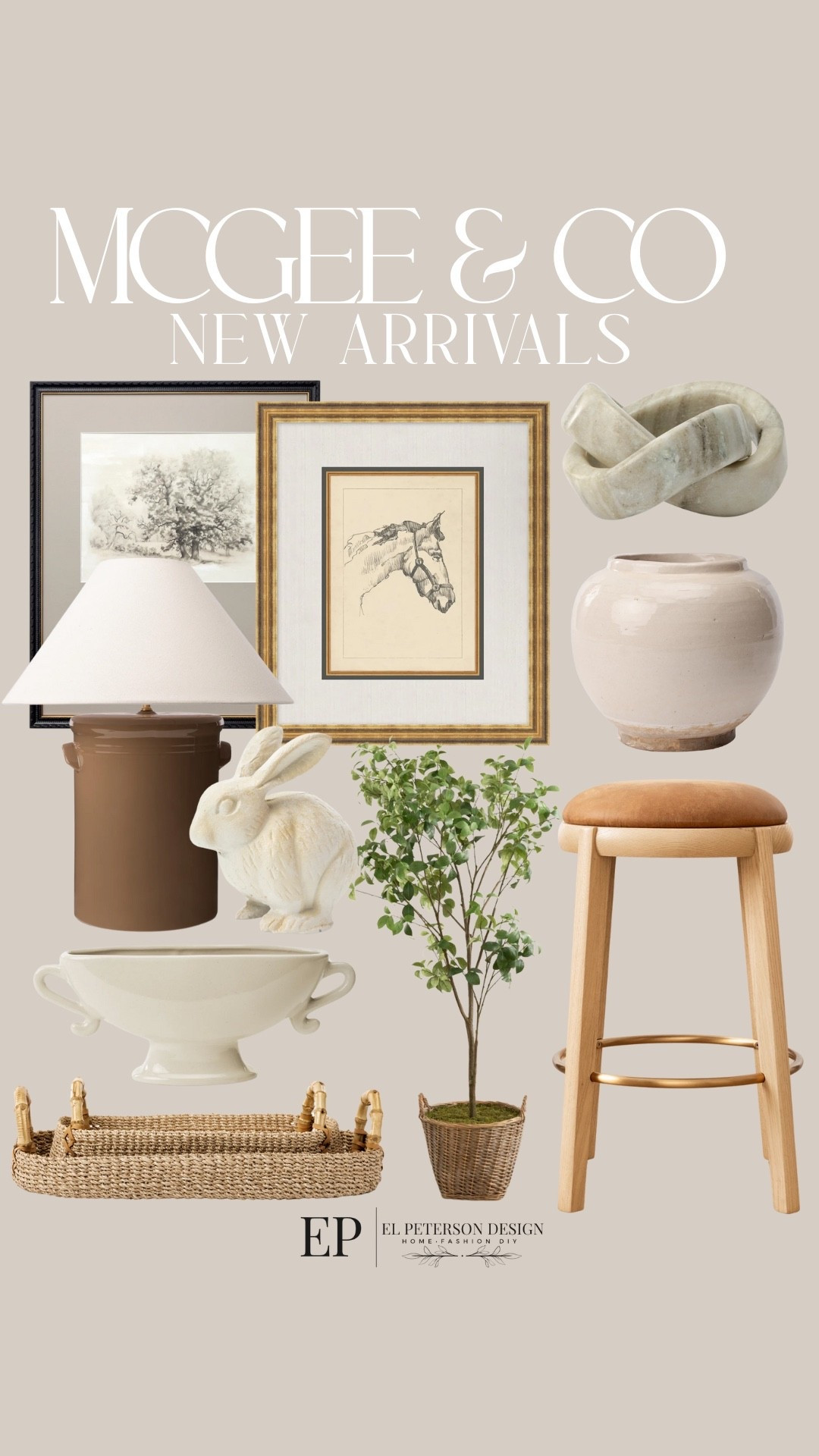 Mcgee and Co
New Arrivals
Table lamp
Vase 
Bench
Bowl
Faux tree
Basket yeah
Artwork
Decorative knot


#LTKFindsUnder100 #LTKHome #LTKFindsUnder50