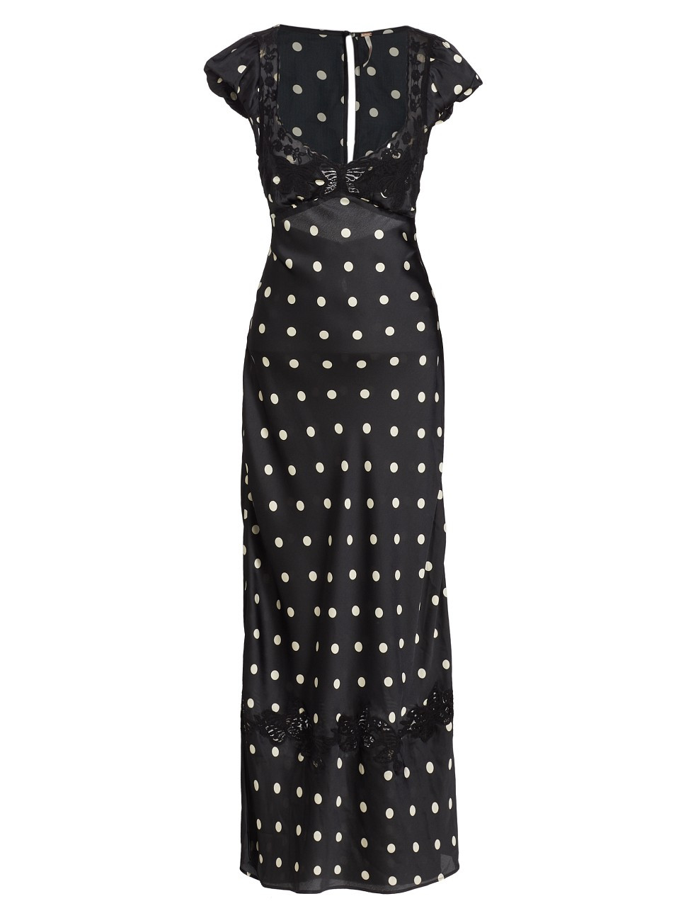 Women's Butterfly Babe Polka-Dot Midi-Dress - Black And White Combo - Size Medium | Saks Fifth Avenue