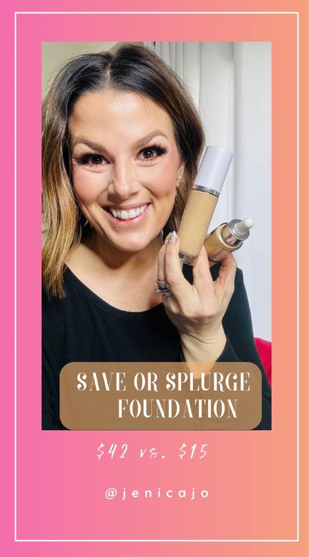 Save or splurge foundation edition. Comment “link” and I’ll send a link straight to your inbox. These are so close to being identical, I can’t hardly tell the difference when I’m wearing them. This is such a hydrating pretty foundation, that’s lightweight and buildable. I’m wearing shade 118 for reference. 
#saveorsplurge #foundationlookalike #foundationfind #founditonamazon #highendmakeup #affordablemakeup #amazonbeauty #makeupbymario #makeupoftheday #motd #makeupmom #momsofinstagram #momsofig #momsofinsta #beautyblog #lifestyleblogger #idahomom #idahobeautyblogger #makeupfinds #allthingsbeauty #amazoninfluencer #ltk #ltkbeauty #ltkunder50