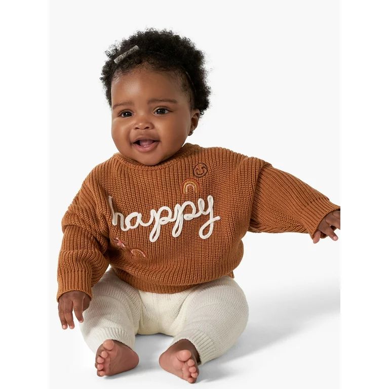 Modern Moments by Gerber Baby Girl Matching Sister Sweater, Sizes 0/3M-18M | Walmart (US)